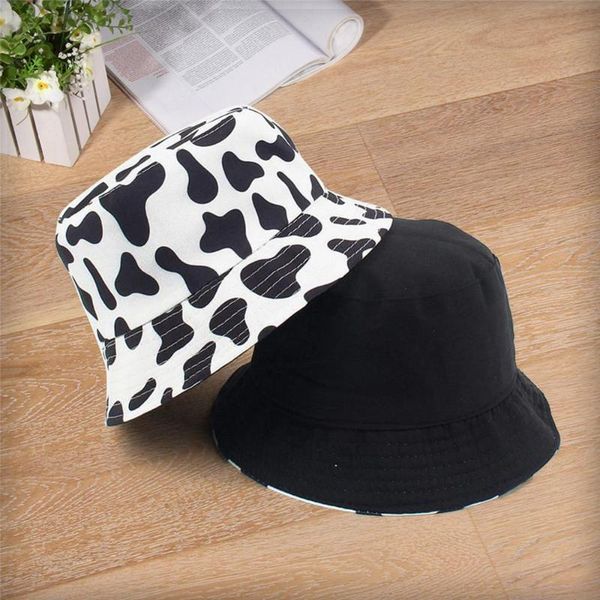 wide brim hats fashion reversible black white cow pattern bucket fisherman caps for women gorras summer, Blue;gray
wide brim hats fashion reversible black white cow pattern bucket fisherman caps for women gorras summer, Blue;gray