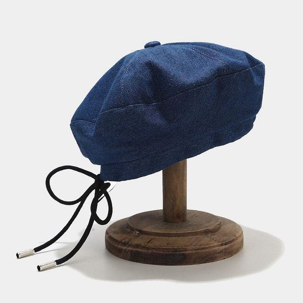 berets denim beret hat women solid lace adjustable winter autumn warm bonnet beanies cap vintage painter sboy hats for grils, Blue;gray
berets denim beret hat women solid lace adjustable winter autumn warm bonnet beanies cap vintage painter sboy hats for grils, Blue;gray