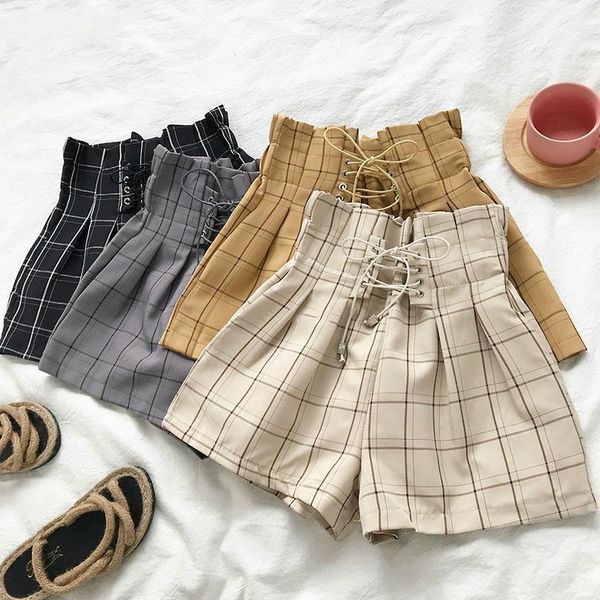 shorts women retro chic plaid student loose elastic korean short womens a-line summer high leisure new ladies all-match clothing, White;black
shorts women retro chic plaid student loose elastic korean short womens a-line summer high leisure new ladies all-match clothing, White;black