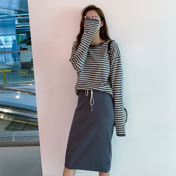 women's suit 2020 autumn new pullover korean style long sleeve loose striped pullover hip-covered skirt two-piece set tdfdc, Gray
women's suit 2020 autumn new pullover korean style long sleeve loose striped pullover hip-covered skirt two-piece set tdfdc, Gray