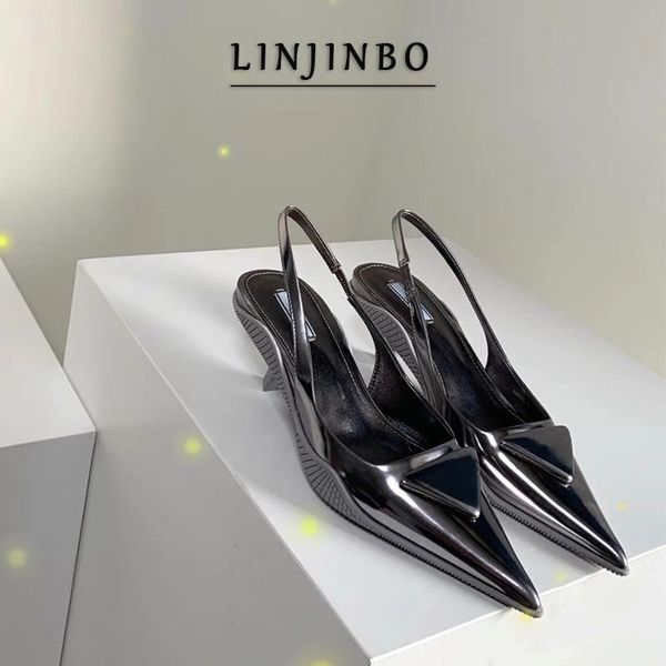 pointed toe kitten heel shoes women design slingback high heels sandals women dress party pumps 2021 spring, Black
pointed toe kitten heel shoes women design slingback high heels sandals women dress party pumps 2021 spring, Black