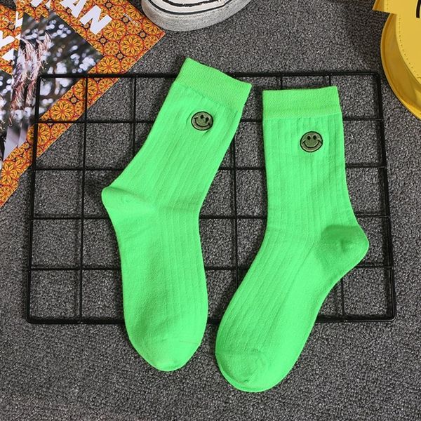 children's mid tube fashionable autumn embroidery ins street net red tide brand fluorescent cartoon smiling face embroidered socks and, Black
children's mid tube fashionable autumn embroidery ins street net red tide brand fluorescent cartoon smiling face embroidered socks and, Black