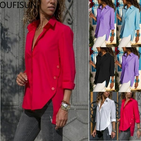 oufisun autumn winter full sleeve irregular shirts fashion turn down collar button blouses casual plus size womens shirt 5xl 201201, White
oufisun autumn winter full sleeve irregular shirts fashion turn down collar button blouses casual plus size womens shirt 5xl 201201, White