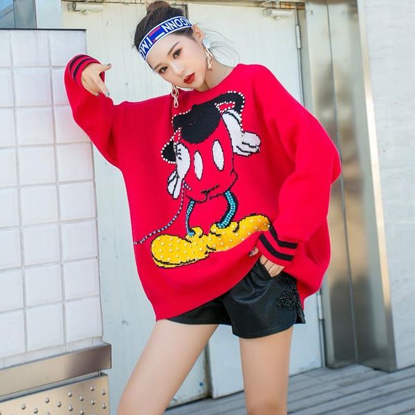 cartoon print diamond embellishment sweaters women loose pullover red sweet lovely knitwear femme jumper1, White;black
cartoon print diamond embellishment sweaters women loose pullover red sweet lovely knitwear femme jumper1, White;black