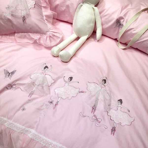 bedding sets ballet girl applique embroidery egyptian cotton comfortable set pink lace duvet cover bed linen fitted sheet pillowcases1
bedding sets ballet girl applique embroidery egyptian cotton comfortable set pink lace duvet cover bed linen fitted sheet pillowcases1
