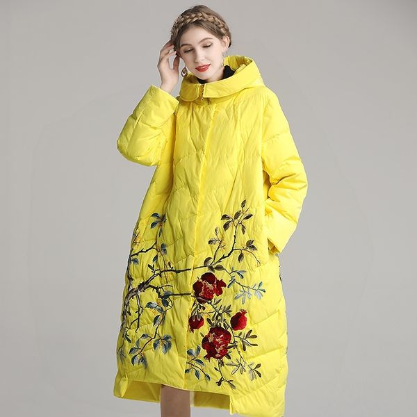winter white duck down down coat chinese style embroidery flower hooded fashion loose women's down jacket plus size 2xl-4xl 201031, Black
winter white duck down down coat chinese style embroidery flower hooded fashion loose women's down jacket plus size 2xl-4xl 201031, Black