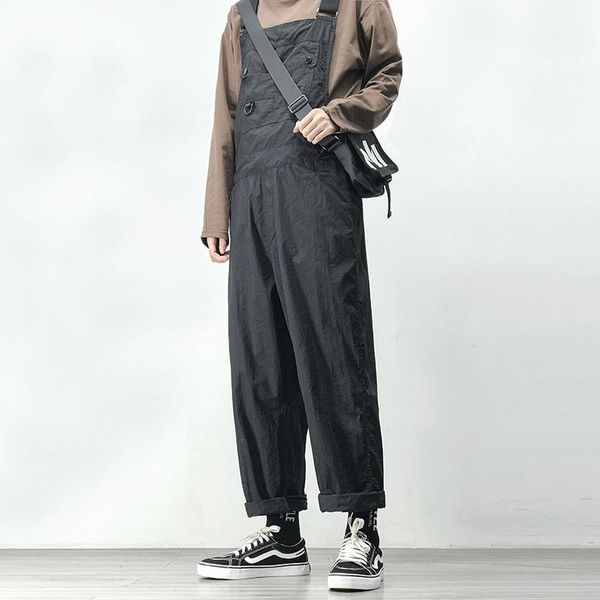 safari style multi-pocket overalls men hip hop pants japanese streetwear cargo work pants coveralls men's casual baggy trousers1, Black 
safari style multi-pocket overalls men hip hop pants japanese streetwear cargo work pants coveralls men's casual baggy trousers1, Black