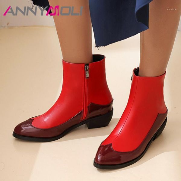 boots annymoli woman high heel ankle chunky short zipper pointed toe ladies shoes autumn winter white size 461, Black
boots annymoli woman high heel ankle chunky short zipper pointed toe ladies shoes autumn winter white size 461, Black