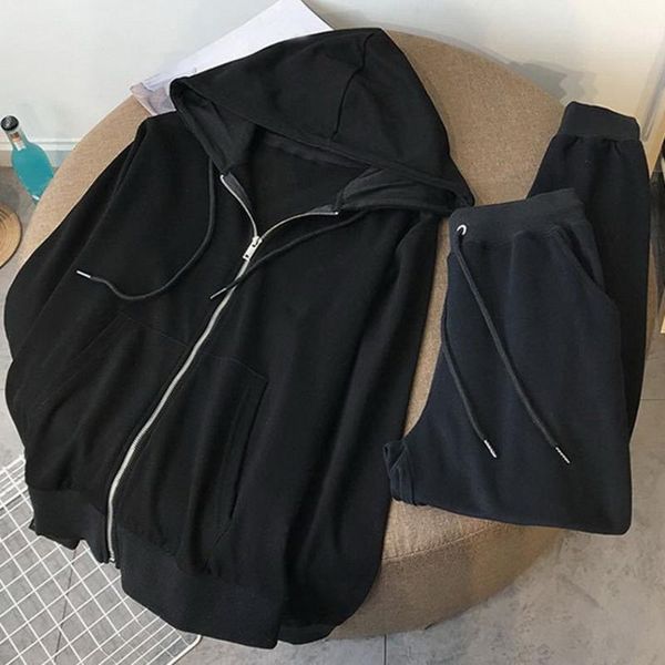 2020 spring and autumn new zipper hooded sweater women's two-piece loose net red sports casual suit pants 2 peice sets, Gray
2020 spring and autumn new zipper hooded sweater women's two-piece loose net red sports casual suit pants 2 peice sets, Gray