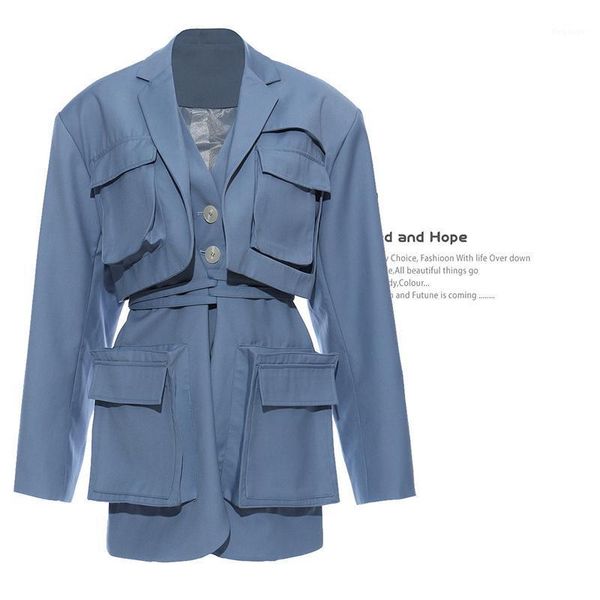 suit jacket women autumn winter tooling wind three-dimensional pocket waist-contracting mid-length loose overcoat office lady1, White;black
suit jacket women autumn winter tooling wind three-dimensional pocket waist-contracting mid-length loose overcoat office lady1, White;black