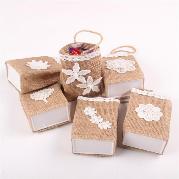 party favor 6 pieces vintage lace flower jute linen chocolate candy bags burlap gift baskets with handle wedding favors1
party favor 6 pieces vintage lace flower jute linen chocolate candy bags burlap gift baskets with handle wedding favors1