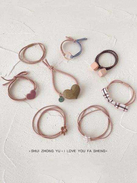 8-piece headband korean version lovely heart tie hair rope seng women's leather cover net red ins rubber band hairband
8-piece headband korean version lovely heart tie hair rope seng women's leather cover net red ins rubber band hairband