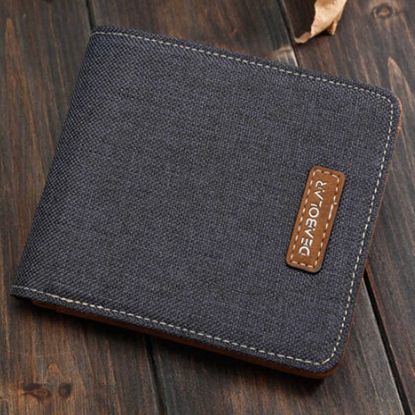 fashion canvas wallet men solid young man slim wallets bifold purse student soft luxury quality money clip short style purses, Red;black 
fashion canvas wallet men solid young man slim wallets bifold purse student soft luxury quality money clip short style purses, Red;black