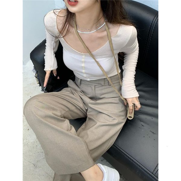 autumn 2021 and winter new women's suit long thin shirt body folded foreign style jacket set pieces 1 np6e, White;black
autumn 2021 and winter new women's suit long thin shirt body folded foreign style jacket set pieces 1 np6e, White;black