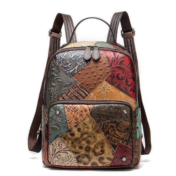real cowhide travel bag knapsack rucksack girls vintage national style genuine embossed leather women backpack female daypack
real cowhide travel bag knapsack rucksack girls vintage national style genuine embossed leather women backpack female daypack