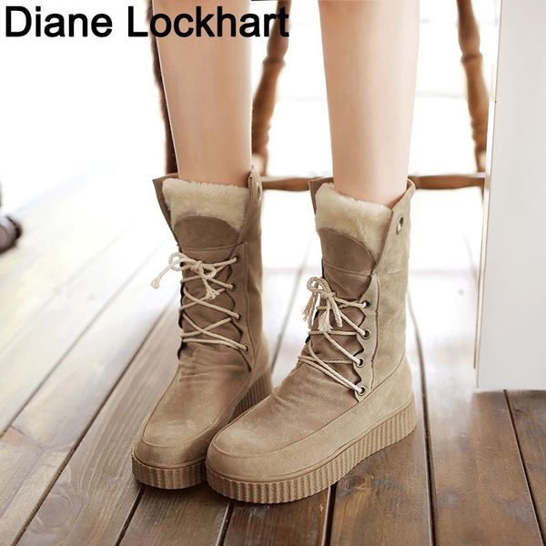 2020 large size 34-43 lace up boots women add warm fur platform winter shoes woman snow boots plush flat heel zapatos de mujer, Black
2020 large size 34-43 lace up boots women add warm fur platform winter shoes woman snow boots plush flat heel zapatos de mujer, Black