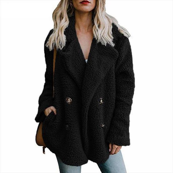 winter coat women thick teddy coat lapel fluffy fur jackets female pockets warm fur women plus size overcoat 5xl, Black
winter coat women thick teddy coat lapel fluffy fur jackets female pockets warm fur women plus size overcoat 5xl, Black