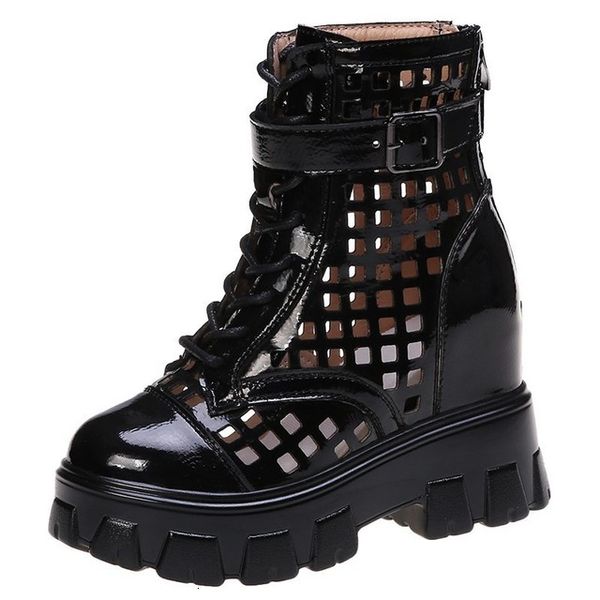 punk 2021 new leather from summer hollow out for woman fashions women's growing height woman's husky boots 34-39 upri, Black 
punk 2021 new leather from summer hollow out for woman fashions women's growing height woman's husky boots 34-39 upri, Black