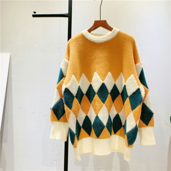2021 new autumn o-neck long sleeve color patch warm sweater fashion winter casual women pullovers pull femme 0n1o, White
2021 new autumn o-neck long sleeve color patch warm sweater fashion winter casual women pullovers pull femme 0n1o, White