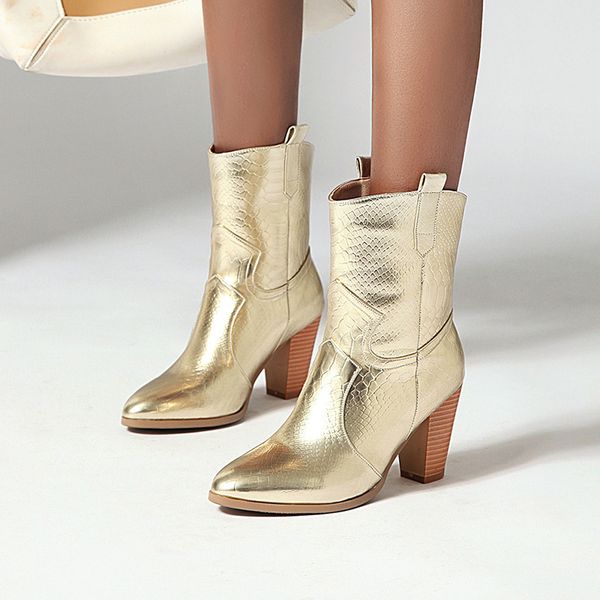 boots nightclub party pointed toe mid-calf fashion glitter gold silver black high-heeled chunky riding women's shoes
boots nightclub party pointed toe mid-calf fashion glitter gold silver black high-heeled chunky riding women's shoes