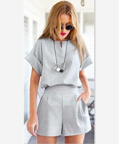 women 2021 summer clothes tracksuit 2 piece set solid color wind large size womens short sleeve two piece suit, White;black
women 2021 summer clothes tracksuit 2 piece set solid color wind large size womens short sleeve two piece suit, White;black