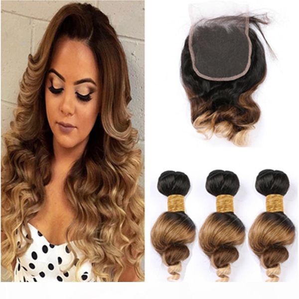 #1b 4 27 ombre loose wave peruvian human hair bundles with closure 3tone lace closure 4x4 with weaves honey blonde ombre hair wefts, Black
#1b 4 27 ombre loose wave peruvian human hair bundles with closure 3tone lace closure 4x4 with weaves honey blonde ombre hair wefts, Black