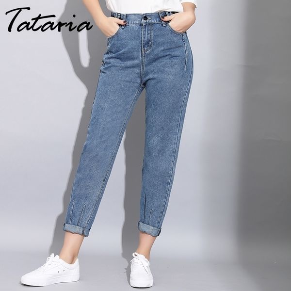 tataria loose harem vintage jeans woman high waist light blue boyfriend jeans for women slim pencil women's jeans cowboy pants y200417
tataria loose harem vintage jeans woman high waist light blue boyfriend jeans for women slim pencil women's jeans cowboy pants y200417