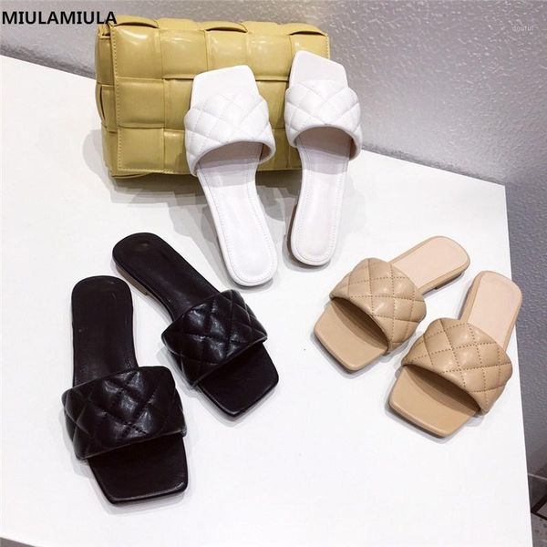 slippers miulamiula designers 2021 summer gingham good leather flat slip on loafers mules flip flops size 35-411, Black
slippers miulamiula designers 2021 summer gingham good leather flat slip on loafers mules flip flops size 35-411, Black