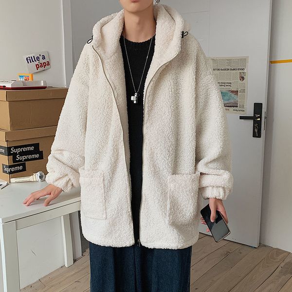 winter lamb fur jacket men's warm fashion casual hooded coat men parka streetwear loose thick short coat mens clothes m-2xl, Black
winter lamb fur jacket men's warm fashion casual hooded coat men parka streetwear loose thick short coat mens clothes m-2xl, Black