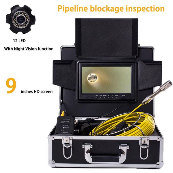 9inch industrial pipe drain endoscope inspection camera 20m cable sewer pipe video camera system 12pcs leds with dvr
9inch industrial pipe drain endoscope inspection camera 20m cable sewer pipe video camera system 12pcs leds with dvr