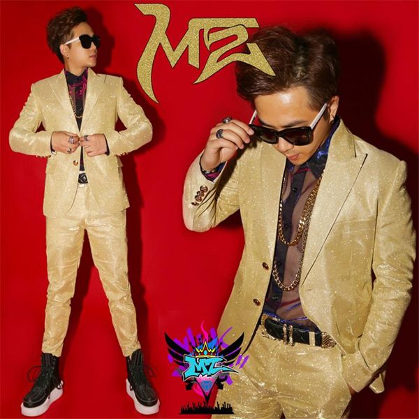 new men custom made bar nightclub outfit male singer djgd trendy stretch gold flashing bright suit costume set (blazer+pants, White;black
new men custom made bar nightclub outfit male singer djgd trendy stretch gold flashing bright suit costume set (blazer+pants, White;black