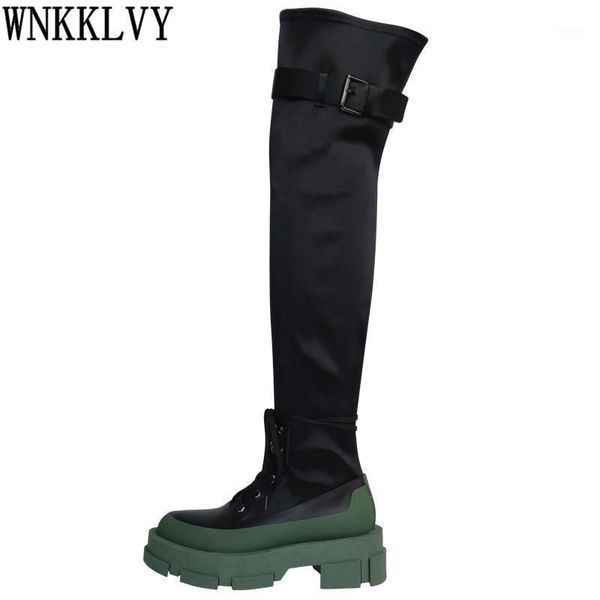 green thick bottom rivet non-falling elastic over knee boots women lace up platform shoes thigh buckle thin leg long booties1, Black
green thick bottom rivet non-falling elastic over knee boots women lace up platform shoes thigh buckle thin leg long booties1, Black