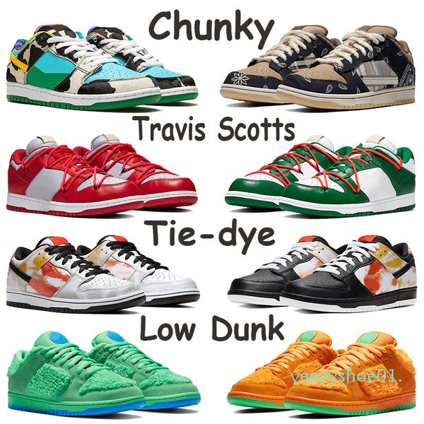 y01 chunky travis scotts men casual shoes low dunk tie-dye black white university gold red pine green panda yellow orange bear sneakers
y01 chunky travis scotts men casual shoes low dunk tie-dye black white university gold red pine green panda yellow orange bear sneakers