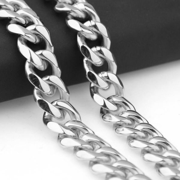 12mm wide trendy stainless steel silver color cut cuban curb chain mens necklace or bracelet bangle 7-40" wholesale jewelry
12mm wide trendy stainless steel silver color cut cuban curb chain mens necklace or bracelet bangle 7-40" wholesale jewelry