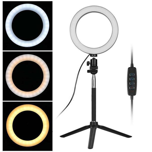 new 16/20cm ring led fill light with holder dimmable 3 colors light source adjustable degree lights for selfie live broadcast
new 16/20cm ring led fill light with holder dimmable 3 colors light source adjustable degree lights for selfie live broadcast