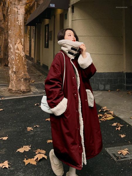 women's down & parkas 2021 winter red long lamb wool jacket women thickened loose warm coats cotton women's parka coat1, Black
women's down & parkas 2021 winter red long lamb wool jacket women thickened loose warm coats cotton women's parka coat1, Black