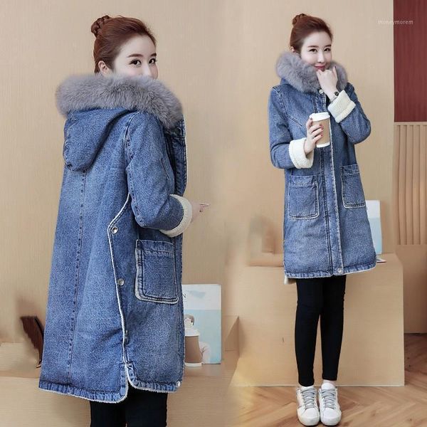 women's down & parkas women winter thick jean jacket fur collar fleece hooded denim coat female lamb padded warm jacket1, Black
women's down & parkas women winter thick jean jacket fur collar fleece hooded denim coat female lamb padded warm jacket1, Black