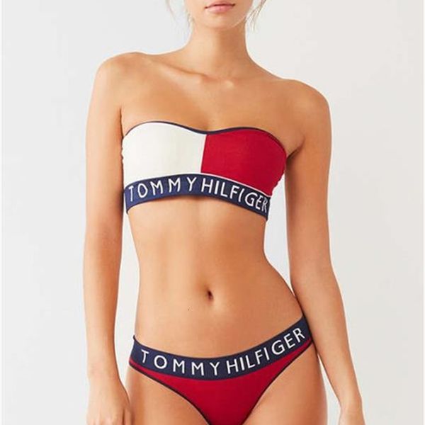 single fashion color matching letter bra split bikini swimsuit for women, White;black
single fashion color matching letter bra split bikini swimsuit for women, White;black