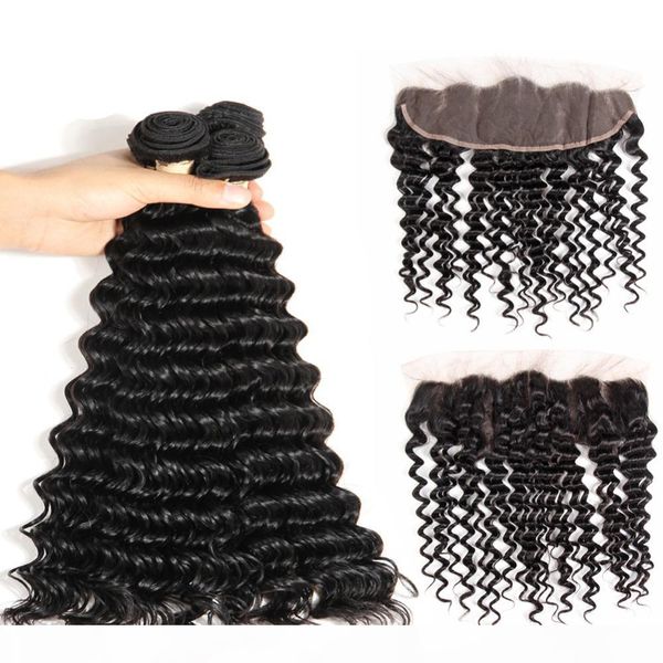 8a deep wave 4 bundles with frontal ear to ear lace frontal closure with bundles brazilian virgin hair with closure human hair extensions, Black;brown
8a deep wave 4 bundles with frontal ear to ear lace frontal closure with bundles brazilian virgin hair with closure human hair extensions, Black;brown