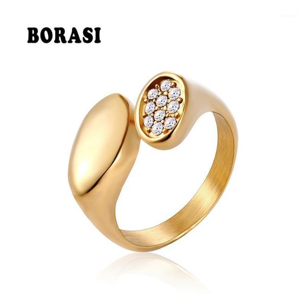 band rings borasi for women crystal oval female jewelry ring gold color stainless steel classic brand party gifts1, Silver
band rings borasi for women crystal oval female jewelry ring gold color stainless steel classic brand party gifts1, Silver