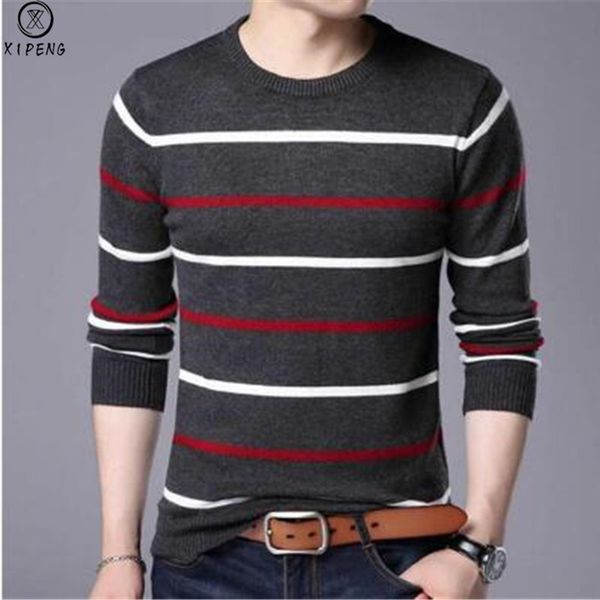 2019 new autumn casual men's sweater o-neck striped slim fit knittwear mens sweaters pullovers pullover men pull homme -3xl, White;black
2019 new autumn casual men's sweater o-neck striped slim fit knittwear mens sweaters pullovers pullover men pull homme -3xl, White;black