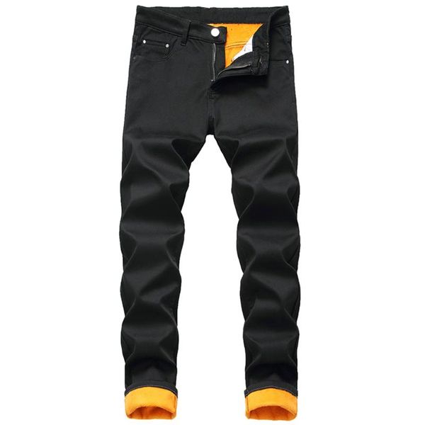 men's jeans fleece for winter plus size thickened warm denim pants slim straight long trousers, Blue
men's jeans fleece for winter plus size thickened warm denim pants slim straight long trousers, Blue