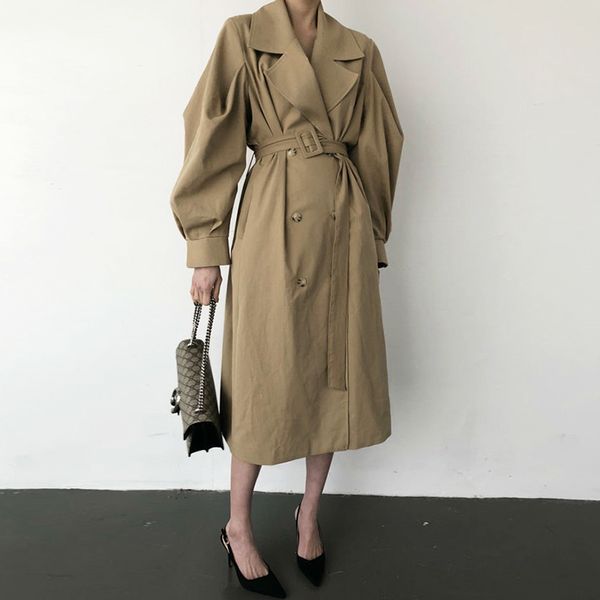 2021 new elegant women coat korean chic retro-british style fall robes long waist trench turn down collar jacket t4oc, Black;brown
2021 new elegant women coat korean chic retro-british style fall robes long waist trench turn down collar jacket t4oc, Black;brown
