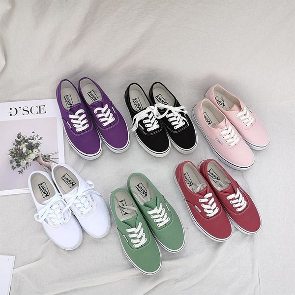 women pink canvas shoes candy color shoes spring autumn all match must have lovers casual sneakers flat heel 35-43 y200801, Black
women pink canvas shoes candy color shoes spring autumn all match must have lovers casual sneakers flat heel 35-43 y200801, Black