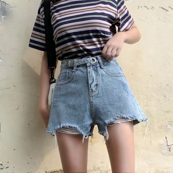 women's summer thin section high waist loose casual denim shorts multi-color 2020, White;black
women's summer thin section high waist loose casual denim shorts multi-color 2020, White;black