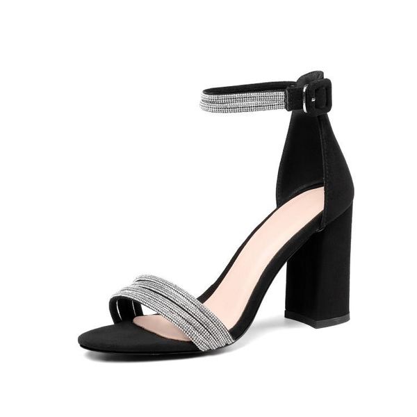 sandals fashion small high-heeled women's thick heel 2021 summer versatile fairy style buckle belt lady shoes, Black
sandals fashion small high-heeled women's thick heel 2021 summer versatile fairy style buckle belt lady shoes, Black