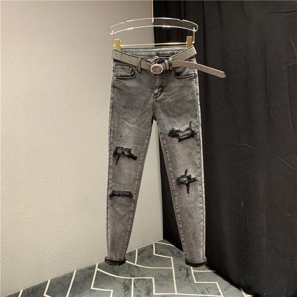 stretch jeans woman 2020 spring new ripped high-waist slim-fit tight-fit denim pencil jeans women's smoke gray jean, Blue
stretch jeans woman 2020 spring new ripped high-waist slim-fit tight-fit denim pencil jeans women's smoke gray jean, Blue