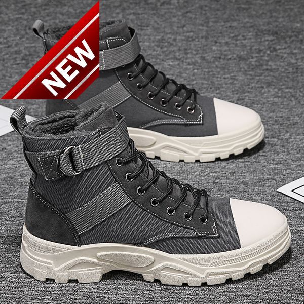 autumn martin leisure high winter plush warm cotton shoes men's snow tooling short boots, Black
autumn martin leisure high winter plush warm cotton shoes men's snow tooling short boots, Black
