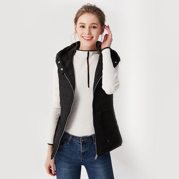 2021 new fashion women's hooded ultra light vest women waistcoat female down coat slim sleeveless with belt snwa, Black;white
2021 new fashion women's hooded ultra light vest women waistcoat female down coat slim sleeveless with belt snwa, Black;white