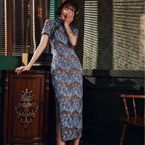 blue lace women long cheongsam slim plus size 3xl chinese traditional evening party dress short sleeve qipao vestidos1, Red
blue lace women long cheongsam slim plus size 3xl chinese traditional evening party dress short sleeve qipao vestidos1, Red